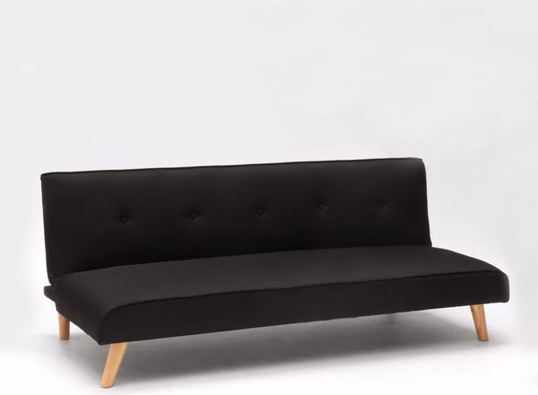 Divano letto 2 posti in tessuto per soggiorno Design Larimar - Nero