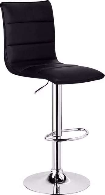 Banco Industriale con schienale - Set di 2 - Sedia con schienale e bracciolo - Sedia da cucina - Regolabile in altezza - Pelle sintetica