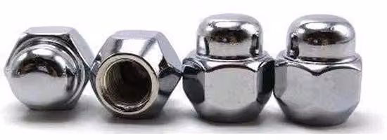 Set di supporti per ruote - 4 pezzi - M12-1,5 - Argento