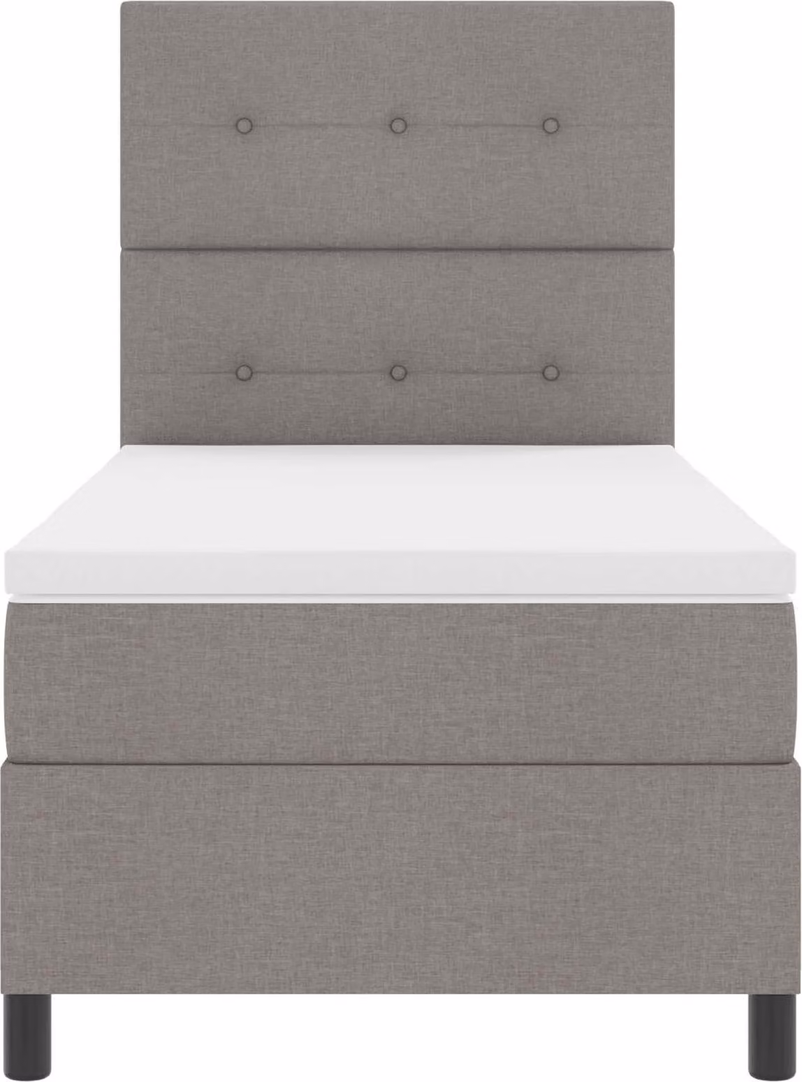 Maison Exclusive - Letto boxspring con strisce luminose a LED, color taupe, 90 x 190 cm, rivestimento in tessuto
