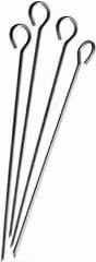 Set di 6 spiedini in acciaio inox Caper color argento lucido, lunghezza 25 cm