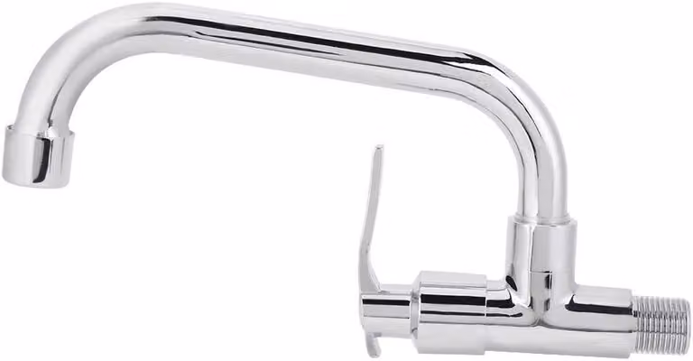 Rubinetto singolo per acqua fredda, in ottone, girevole a 360°, da montare a parete, adatto per cucina e giardino
