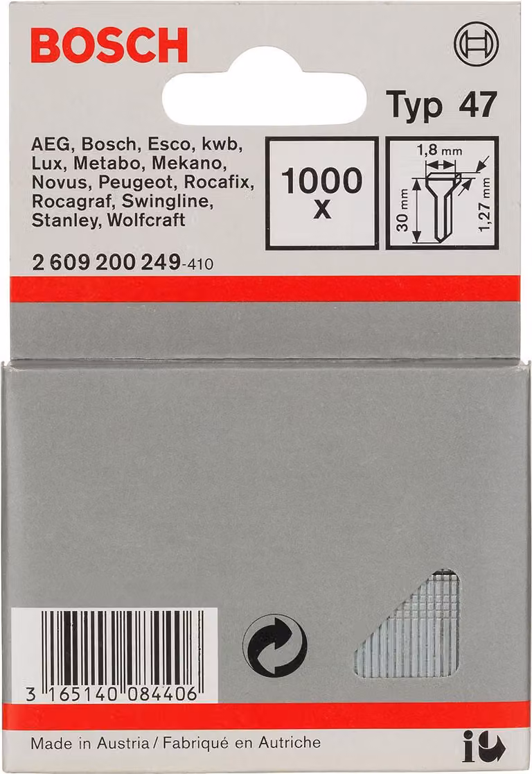 Bosch 1000 chiodi 30 mm tipo 47