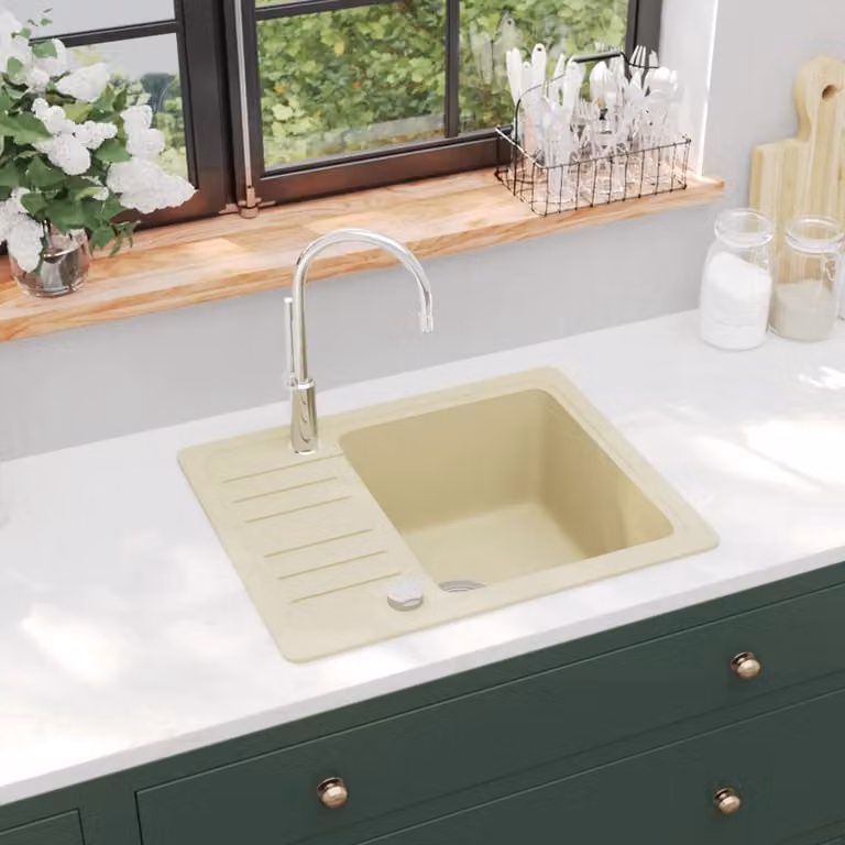 The Living Store Lavello in granito a vasca singola Beige