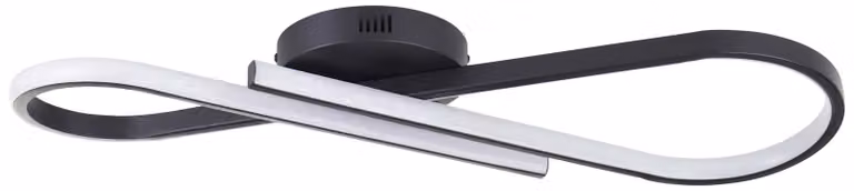 Plafoniera a LED BRILLIANT, 24 W, 3000 K, 2800 lm, bianco caldo, IP20, nera