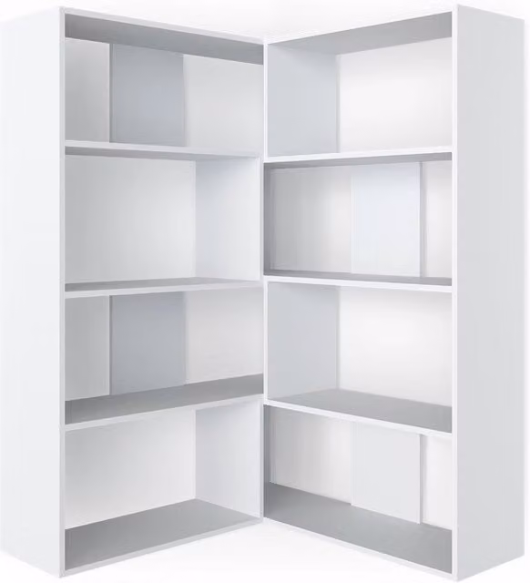 Scaffale angolare Laine Bianco 170 x 142.4 cm Vicco