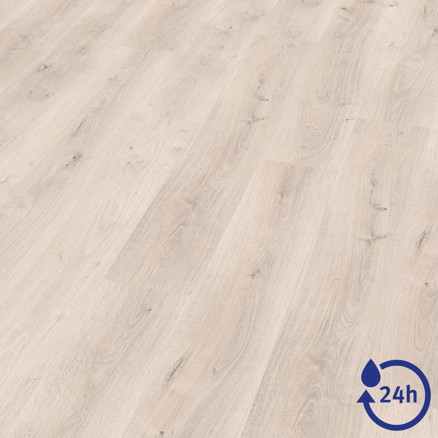 Pavimento laminato EGGER NatureSense* Aqua, modello EL2111, finitura "Pinot Eiche weiss", dimensioni 1292x193x8 mm