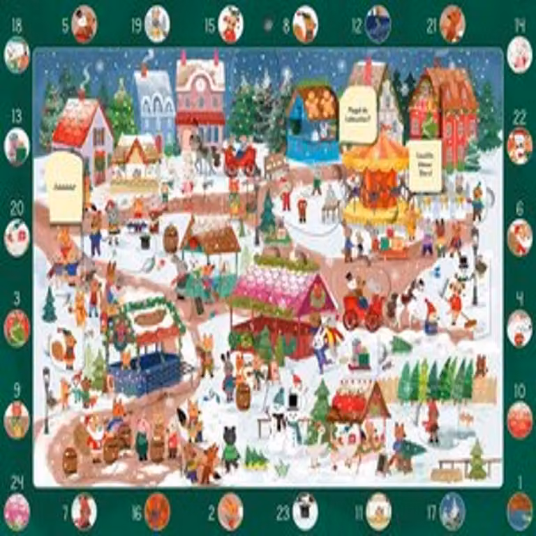 Il mio calendario dell'Avvento a oggetti nascosti: Al mercatino di Natale