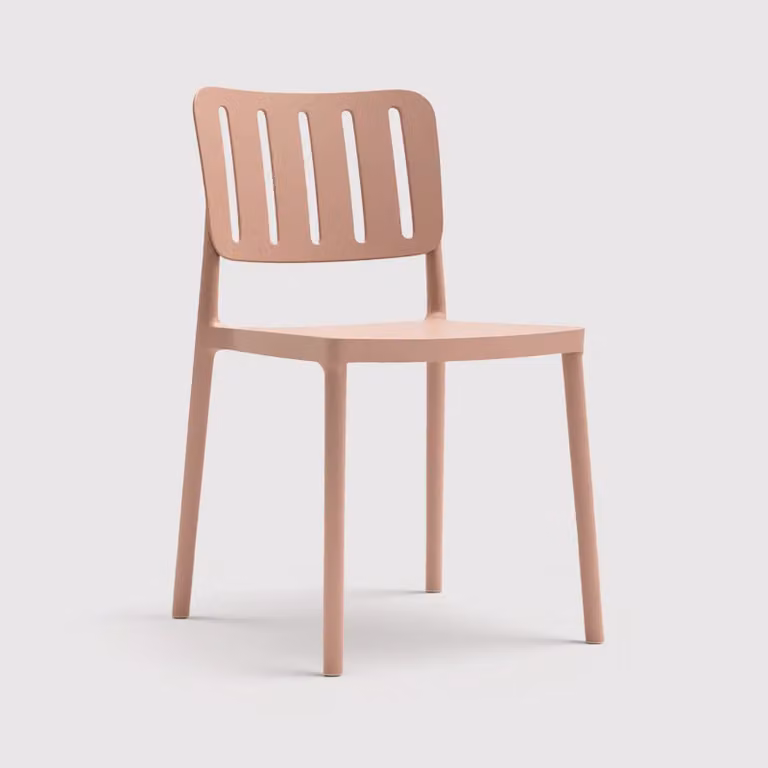 Jasaek - Sedia moderna rosa per casa o esterno