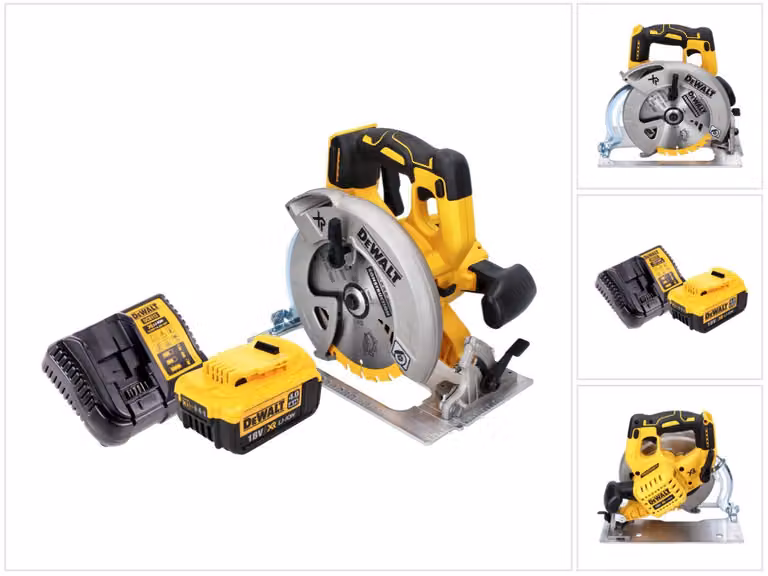 Sega circolare a batteria DeWalt DCS 570 M1 18 V 184 mm senza spazzole + 1x batteria ricaricabile 4,0 Ah + caricabatteria