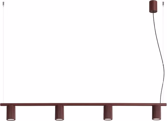 Lampadario KARBON 4 bordeaux