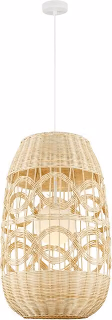 Sospensione boho Arona rattan crema Ø40 E14 Milagro