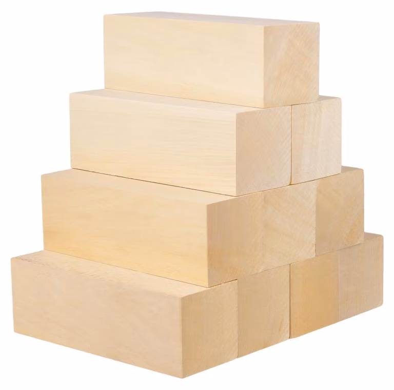 Blocchetti di legno di tiglio, 15x5x5 cm, 10 pezzi, ideali per progetti fai-da-te