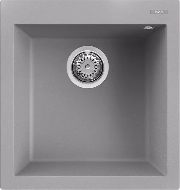 Lavello Elleci Incasso 1 vasca 47x50 Quadra 102 Keratek Plus Grigio Light Grey LKQ10297