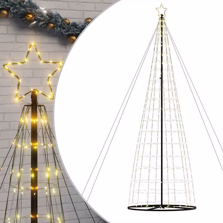 Albero di Natale LED 1534 LED bianco caldo 500 cm