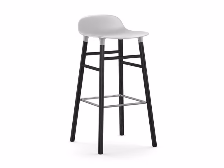 Form Sgabello H. 75 Bianco/Nero
