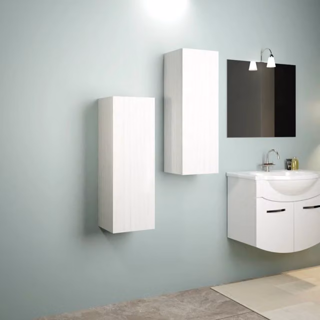 Colonna Bagno Sospesa in MDF 1 L=31 cm H=90 cm P=27 cm Portuna Bianco MOB