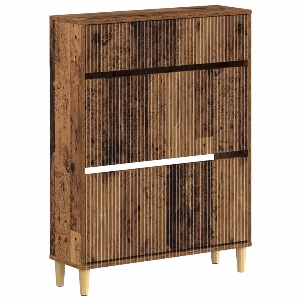 Mobile porta scarpe moderno vidaXL in legno marrone L 78 cm, P 24 cm, H 103 cm – 2