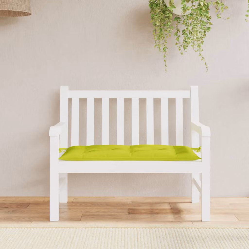 vidaXL Cuscino per Panca Verde in Tessuto Oxford Idrorepellente e Traspirante L: 110 cm, P: 50 cm, H: 7 cm