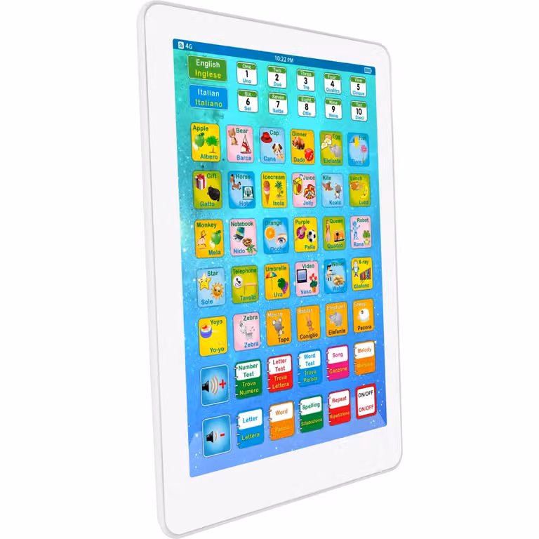 TU GIOCHI Tablet Pad Gioca e Impara Bianco con attività di lettura, logica matematica e musica
