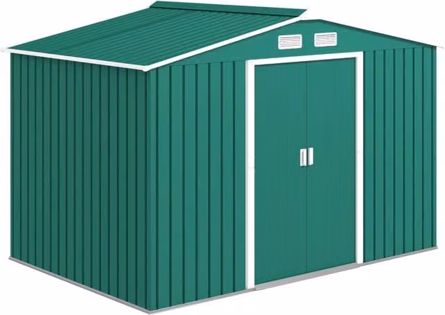 Capanno da Giardino ¨C Minimal ¨C Verde Scuro Acciaio 277x195x192 cm