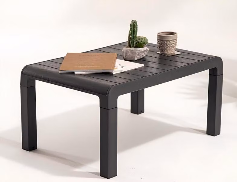 Grauer Moderner Gartentisch Luxuriöser Couchtisch Elegante Möbel