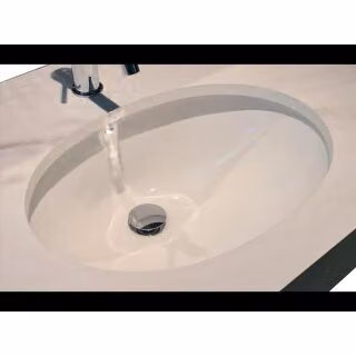 TOTO WU lavabo à encastrer, sans trou pour robinetterie, avec trop-plein, 500x380mm, cuve ronde, LW1505JUYWF#W, LW1505JUYWF#W
