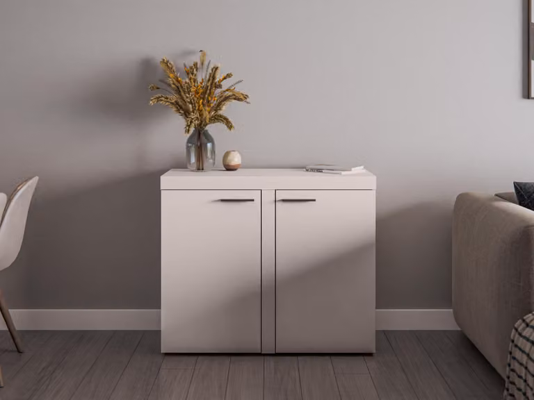 AX LIVING Comodino stretto Spacoro 2T – Eleganza per la tua casa, beige