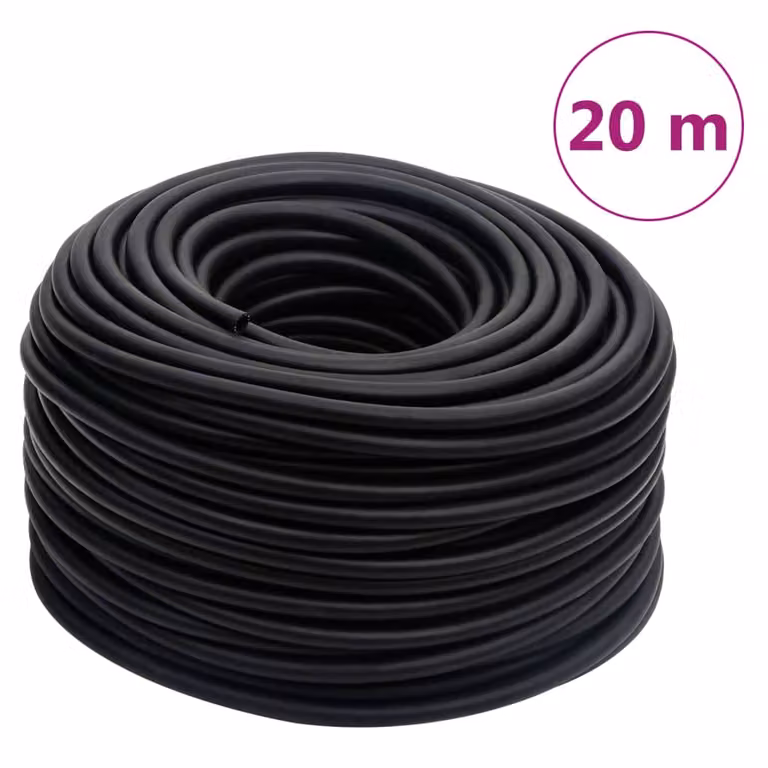 The Living Store Tubo flessibile ibrido nero da 20 m in gomma e PVC