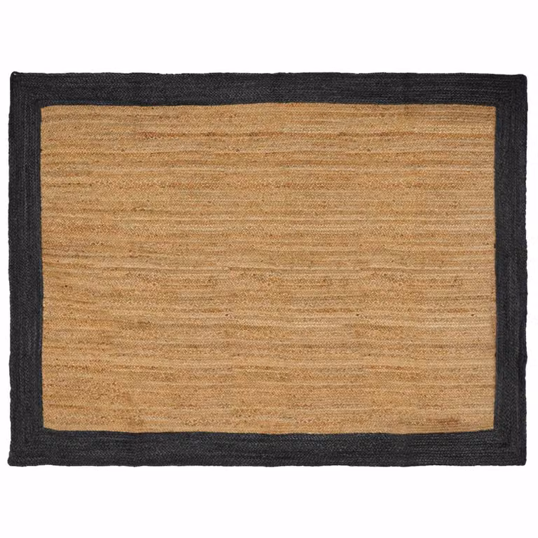 Tappeto da area moderno in juta lavabile vidaXL, L 160 cm x P 230 cm, Grigio scuro e multicolore