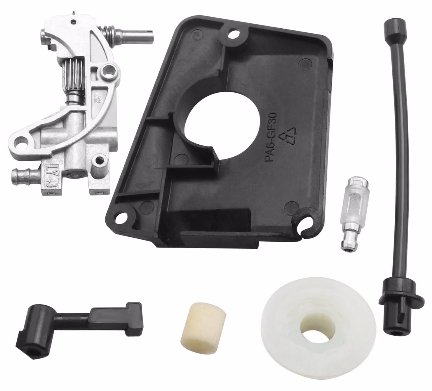 Set di 7 pezzi per pompa di lubrificazione a olio, compatibile con motoseghe 4500, 5200, 5800, con motori da 45cc, 52cc e 58cc