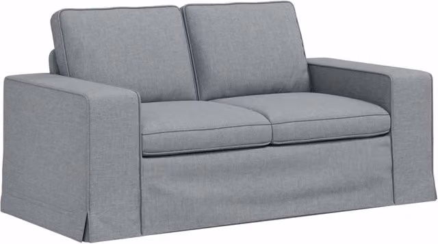 Divano | Divano da soggiorno | Sofa Grigio chiaro 162 x 80 x 82 cm Tessuto