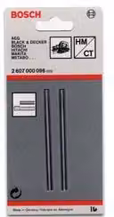 Set di 2 lame di ricambio per pialletto Bosch, colore nero, 82 mm