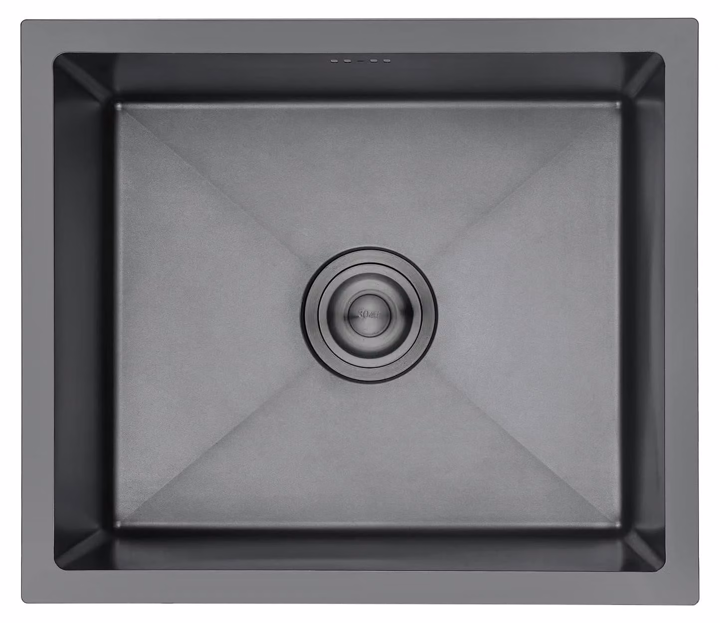 Lavello da cucina - Acciaio inox - Nero - 50 x 43 cm - Vasca singola