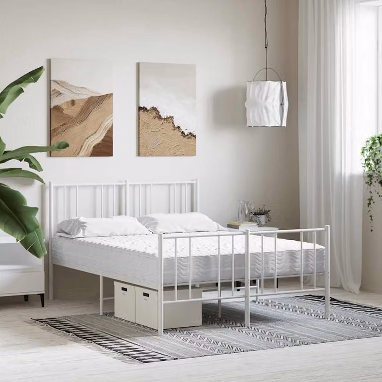 vidaXL Materasso in Schiuma Bianco 120x220 cm Durezza H2 H3