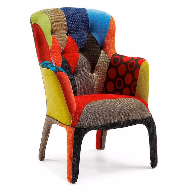 Poltrona PIGALLE imbottita patchwork