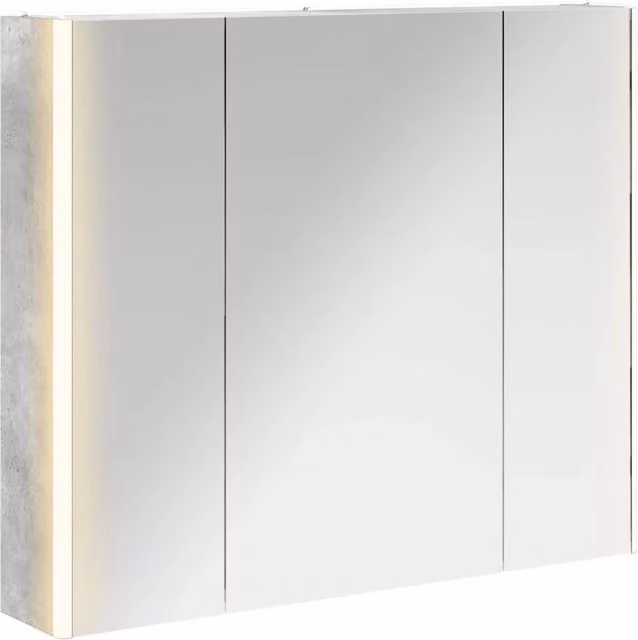 Mobiletto per specchio da Bagno | Armadio da bagno Grigio cemento