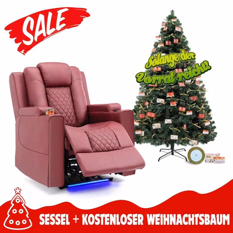 Poltrona relax - Sedia alzaseduta - Poltrona elettrica - Poltrona girevole - Sistema di cuscini ergonomici con aria