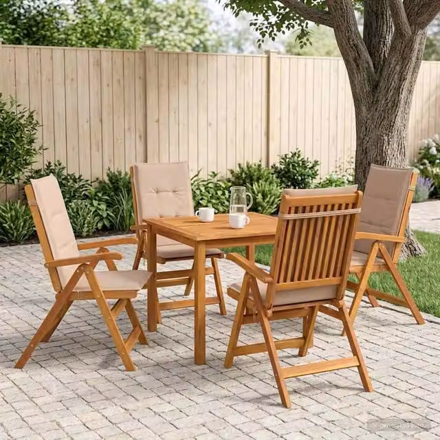 Set da pranzo da giardino 5 pezzi 4-Posti Tortora 3434599