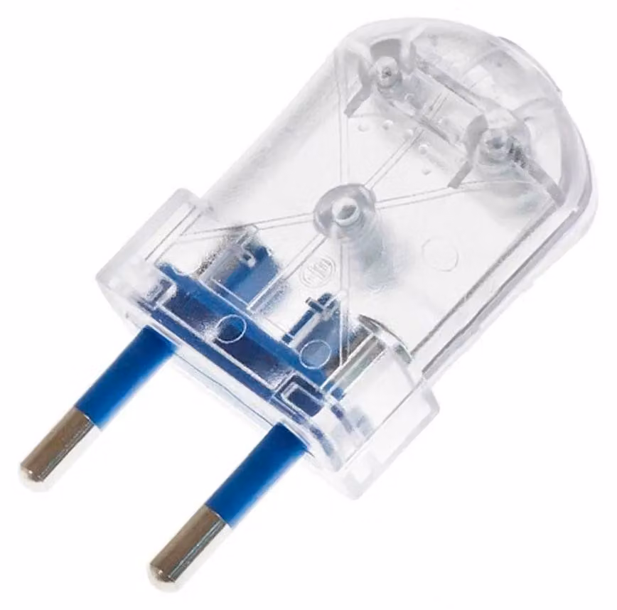 Spina Edm Euro 4 Mm 10a 2 unità Trasparente Taglia Unica / Spina EU 220V Trasparente Taglia Unica