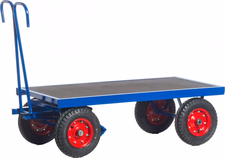 Carrello a mano Rollcart senza sponde laterali, 2000 x 1000 mm, superficie di carico 1500 kg, portata
