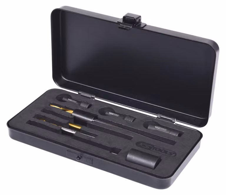KS TOOLS Set di foratura universale per candelette M10 x 1 8 pezzi - 152.1030