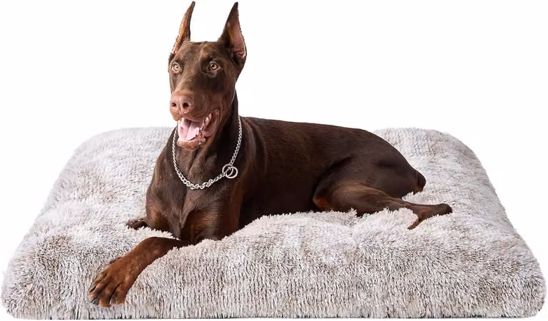 Coperta per cani, cuccia per cani di grandi dimensioni (XXL), cuscino antistress per cani, lavabile e antiscivolo, cuccia per cani in morbido peluche, colore marrone, dimensioni 120 x 90 cm