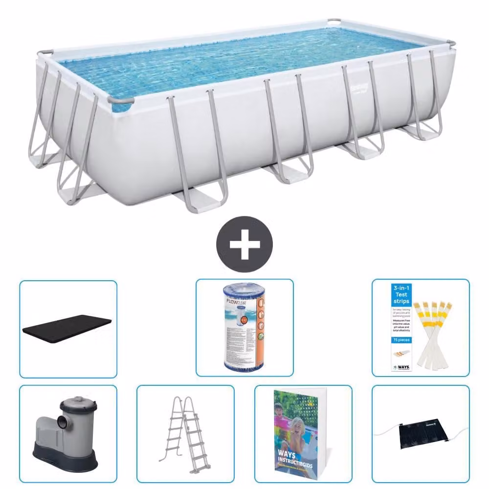 Bestway Power Steel, piscina rettangolare - 549x274x122 cm - 6 pezzi, modello S619