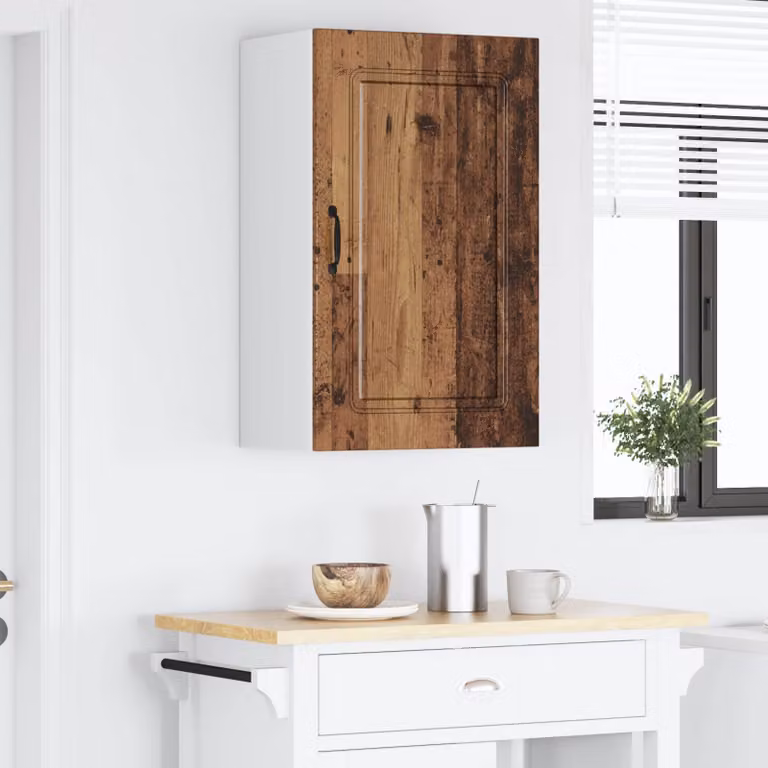 vidaXL Pensile da cucina Kalmar in legno effetto vecchio marrone L 50 cm, P 31 cm, H 80 cm