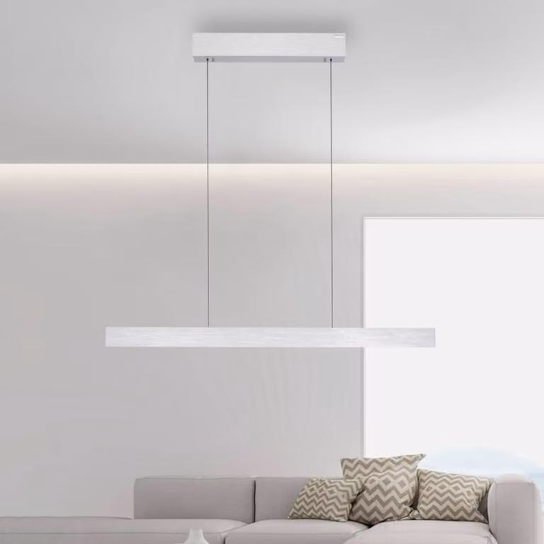 PURE Lampada LED a sospensione E-Motion, diamante, CCT dimmerabile, Alluminio / Grigio / Zincato, Soggiorno / Sala da pranzo, Alluminio, Moderno