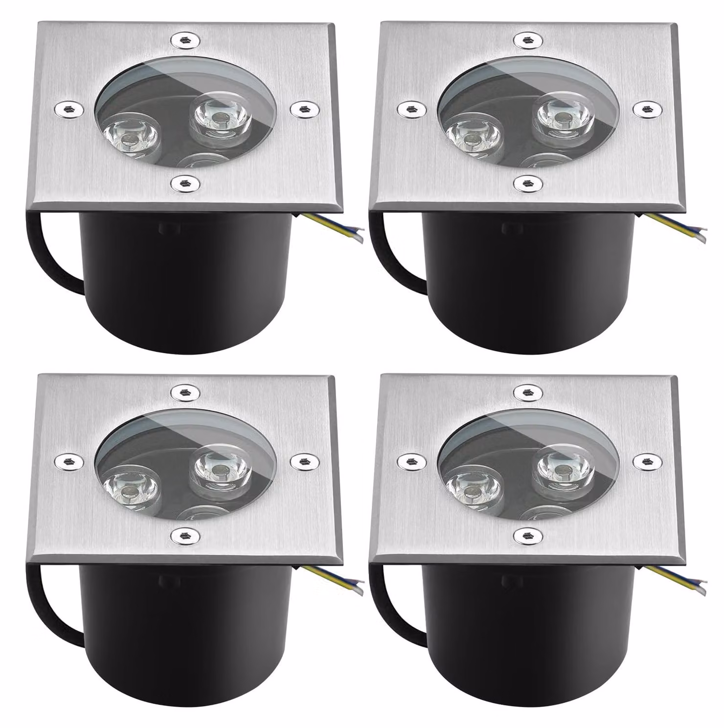 Lampada da terra a LED, rotonda, resistente fino a 1000 kg, luce bianco caldo, grado di protezione IP67