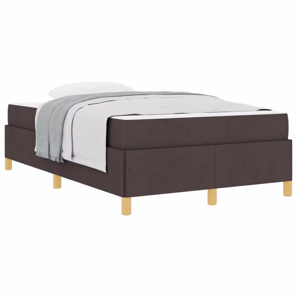 Struttura del letto imbottita vidaXL in tessuto marrone con legno ingegnerizzato L/P/H: 120 x 200 x 193 cm – 2