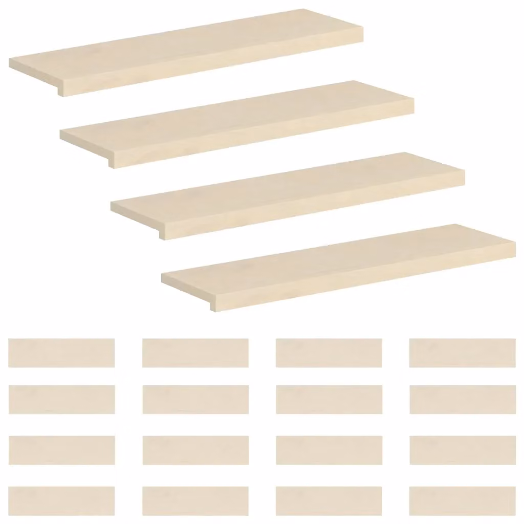 Set di 20 gradini per scale vidaXL in legno effetto rovere bianco, L 90 x P 30 x H 2 cm – 2