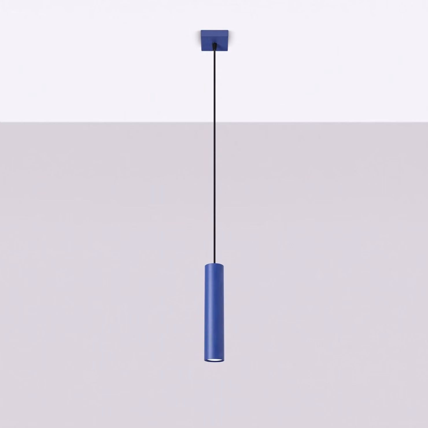 Lampada a sospensione LAGOS 1 oltremare 1xGU10 10W acciaio 100x8x8cm Sollux Lighting